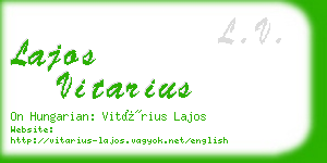 lajos vitarius business card